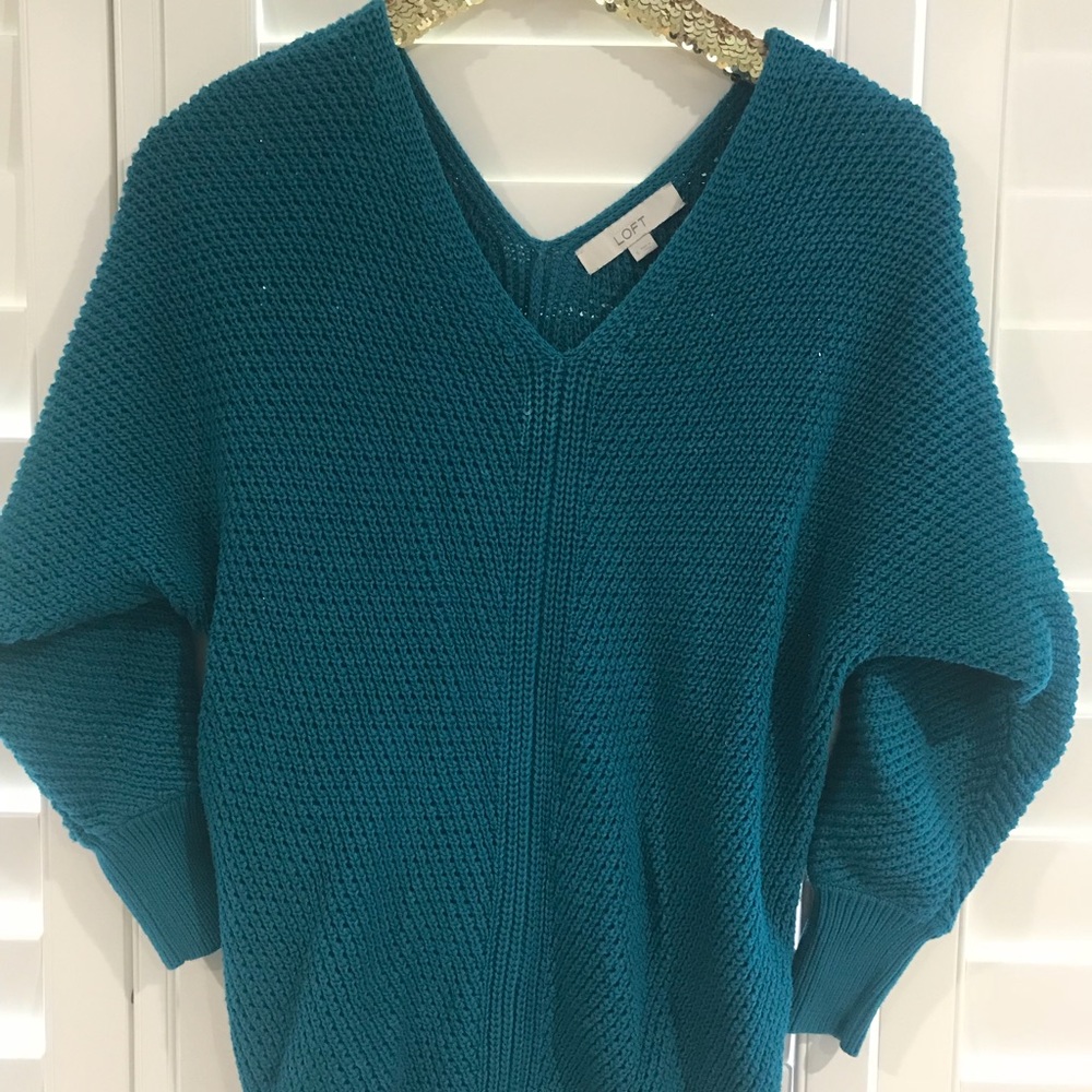 Ann Taylor loft teal sweater